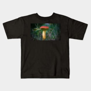 Red Capped Mushroom Kids T-Shirt